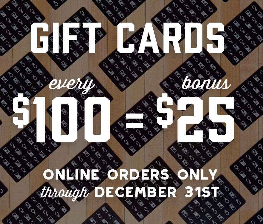 Spend $100 on Pins gift cards get a bonus $25. Online orders only.